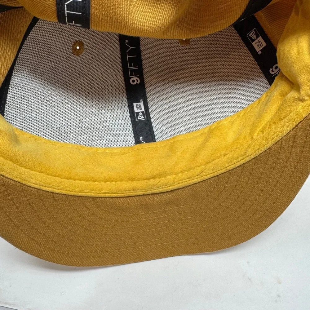 New Era Atlanta Braves 9FIFTY Snapback Hat MLB Mustard Gold Yellow Suede Brim